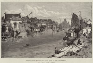 Tientsin, alla foce del fiume Peiho, sulla strada per Pechino da William Crimea Simpson